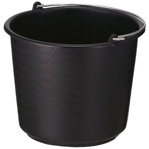 Spand, V-Part, 12 l, sort, plast, med metal hank
