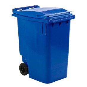 Affaldscontainer, ESE, bl�, HDPE/plast, 360 l, UV-resistent, til tungt affald og udend�rs *Denne vare tages ikke retur*