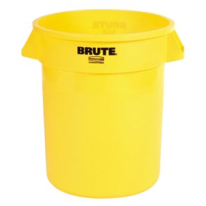 Affaldsspand, Rubbermaid Brute, gul, PE, 75.7 l *Denne vare tages ikke retur*