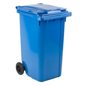 Affaldscontainer, ESE, bl�, HDPE/plast, 240 l, UV-resistent, til tungt affald og udend�rs *Denne vare tages ikke retur*