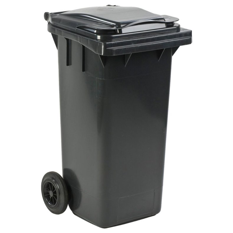 Affaldscontainer, ESE, gr�, HDPE/plast, 120 l, UV-resistent, til tungt affald og udend�rs