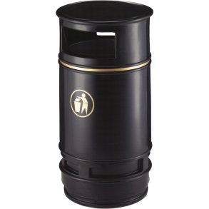 Udend�rs affaldsspand, Copperfield, sort, plast, 90 l, UV-resistent, forberedt til jordmontering *Denne vare tages ikke retur*