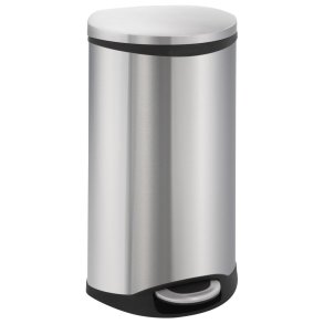 Pedalspand, EKO Shell-bin, st�l mat, rustfrit st�l, 30 l, m. plast inderspand og soft close l�g, fingeraftryksfri *Denne vare tages ikke retur*