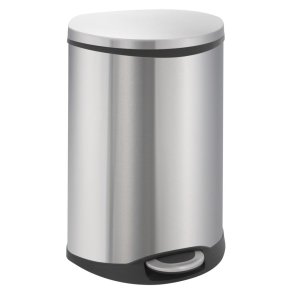 Pedalspand, EKO Shell-bin, st�l mat, rustfrit st�l, 2-rums, 2x22 l, m. plast inderspand og soft close l�g, fingeraftryksfri *Denne vare tages ikke retur*