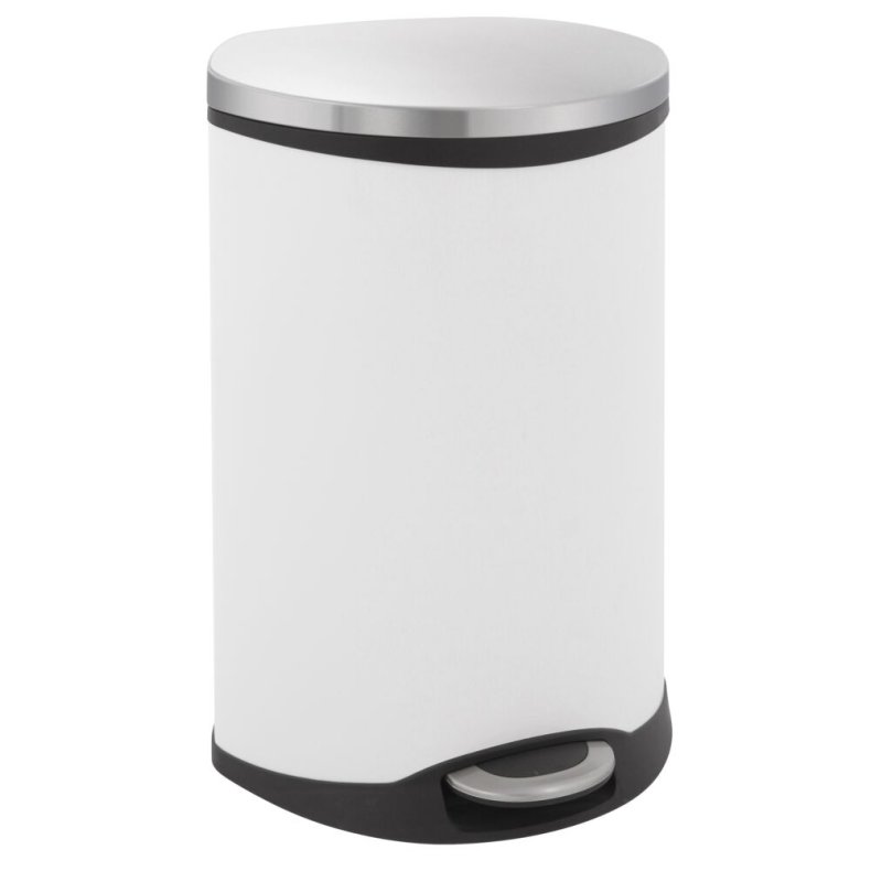 Pedalspand, EKO Shell-bin, hvid, pulverlakeret st�l, 2-rums, 2x22 l, m. plast inderspand, og soft close l�g *Denne vare tages ikke retur*