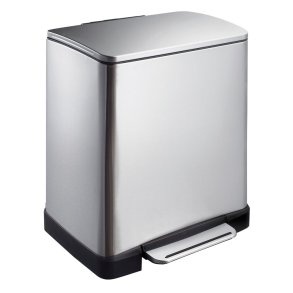 Pedalspand, EKO E-cube, st�l mat, rustfrit st�l, 20 l, plast inderspand, soft close, fingeraftryksfri *Denne vare tages ikke retur*