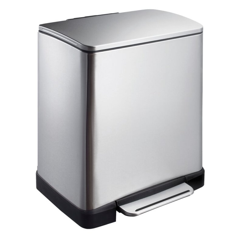 Pedalspand, EKO E-cube, st�l mat, rustfrit st�l, 20 l, plast inderspand, soft close, fingeraftryksfri *Denne vare tages ikke retur*