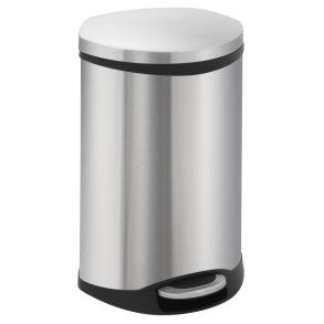 Pedalspand, EKO Shell-bin, st�l mat, rustfrit st�l, 18 l, m. plast inderspand og soft close l�g, fingeraftryksfri *Denne vare tages ikke retur*