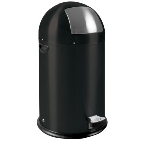Pedalspand, EKO Kick-can, sort, st�l, 33 l, inderspand i metal, ildd�mpende *Denne vare tages ikke retur*