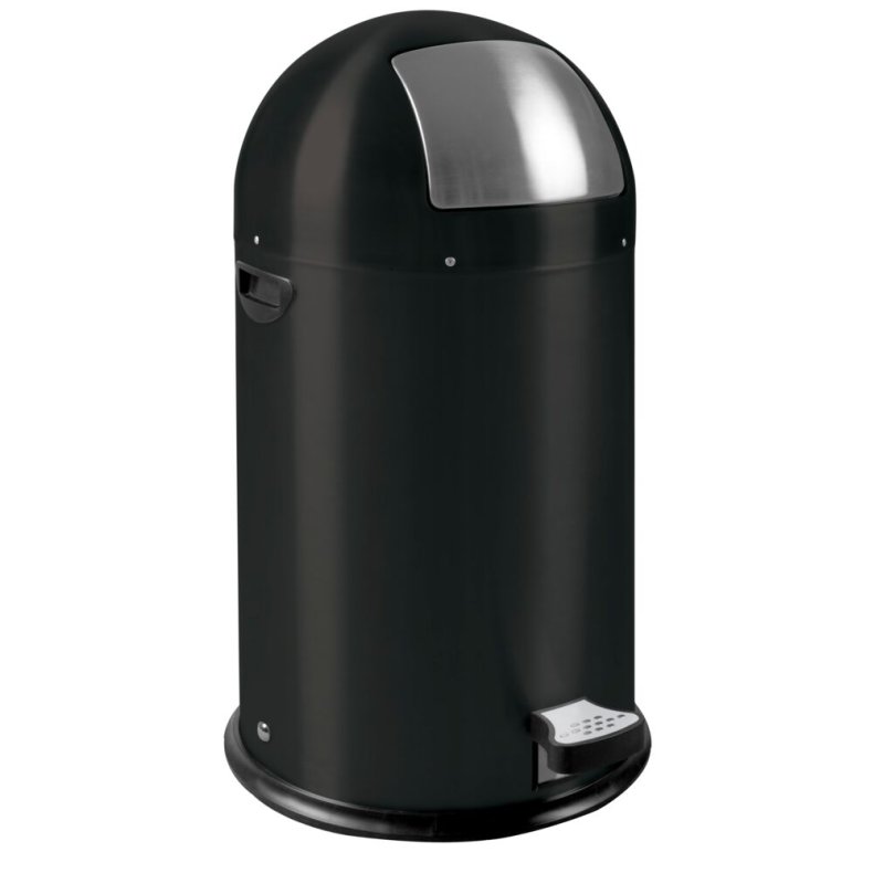 Pedalspand, EKO Kick-can, sort, st�l, 33 l, inderspand i metal, ildd�mpende *Denne vare tages ikke retur*
