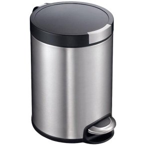 Pedalspand, EKO Artistic, st�l mat, plast/rustfrit st�l, 5 l, med inderspand i plast, og soft close l�g, sikret mod fingeraftryk *Denne vare tages ikke retur*