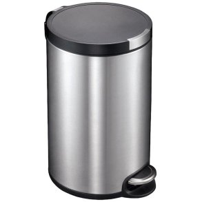 Pedalspand, EKO Artistic, st�l mat, plast/rustfrit st�l, 12 l, med inderspand i plast, og soft close l�g, sikret mod fingeraftryk *Denne vare tages ikke retur*