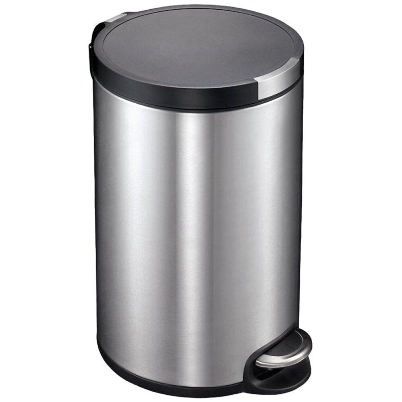 Pedalspand, EKO Artistic, st�l mat, plast/rustfrit st�l, 20 l, med inderspand i plast, og soft close l�g, sikret mod fingeraftryk *Denne vare tages ikke retur*