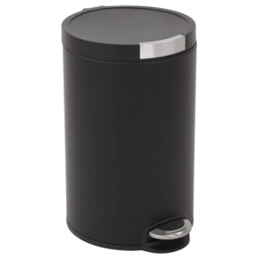 Pedalspand, EKO Artistic, sort, pulverlakeret st�l, 5 l, med inderspand i plast, og soft close l�g, sikret mod fingeraftryk *Denne vare tages ikke retur*