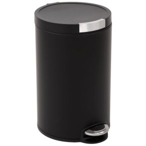 Pedalspand, EKO Artistic, sort, pulverlakeret st�l, 20 l, med inderspand i plast, og soft close l�g, sikret mod fingeraftryk *Denne vare tages ikke retur*
