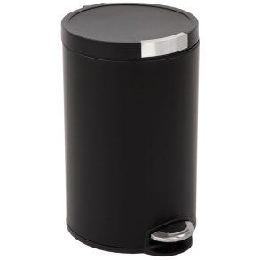 Pedalspand, EKO Artistic, sort, pulverlakeret st�l, 30 l, med inderspand i plast, og soft close l�g, sikret mod fingeraftryk *Denne vare tages ikke retur*