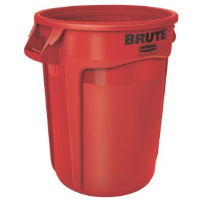 Affaldsspand, Rubbermaid Brute, r�d, PE, 121.1 l *Denne vare tages ikke retur*