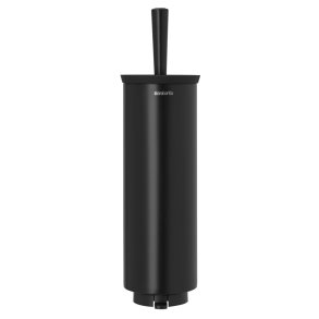 Toiletb�rste, Brabantia, 12,5x11,5x43cm, �11,5cm, sort, plast/rustfrit st�l, forberedt til v�gmontering inkl. materialer