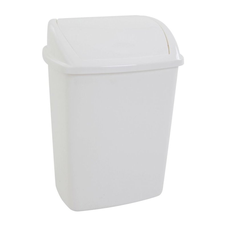 Affaldsspand, V-Part, hvid, plast, 26 l, med sving l�g, forberedt til v�gmontering