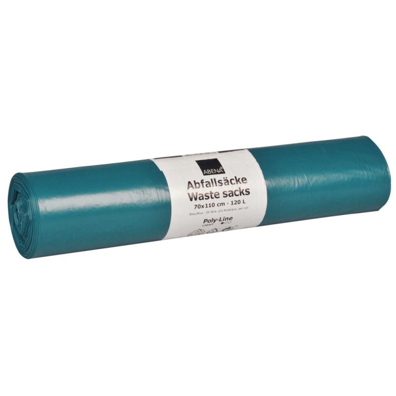 S�k, ABENA Poly-Line, 120 l, bl�, LDPE/genanvendt, 70x110cm