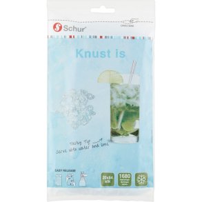 Isterningepose, Schur, 171 ml, lysebl�, LDPE/virgin, 18x34cm, til knust is