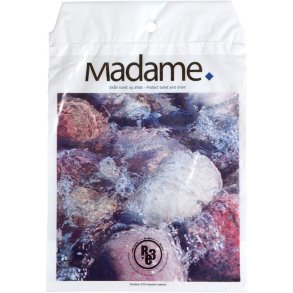 Madamepose, 5 l, hvid, LDPE/genanvendt, 24,5x35cm, vand- og stenmotiv, med huller til holder