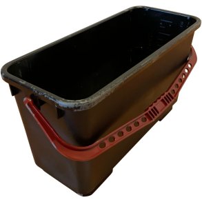 Moppeboks, 56x28x30cm, 25 l, sort, plast, med r�d hank