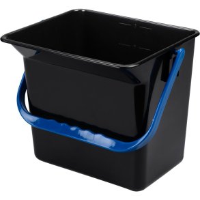 Inventarspand, 21x24x22cm, 6 l, sort, plast, med bl� hank