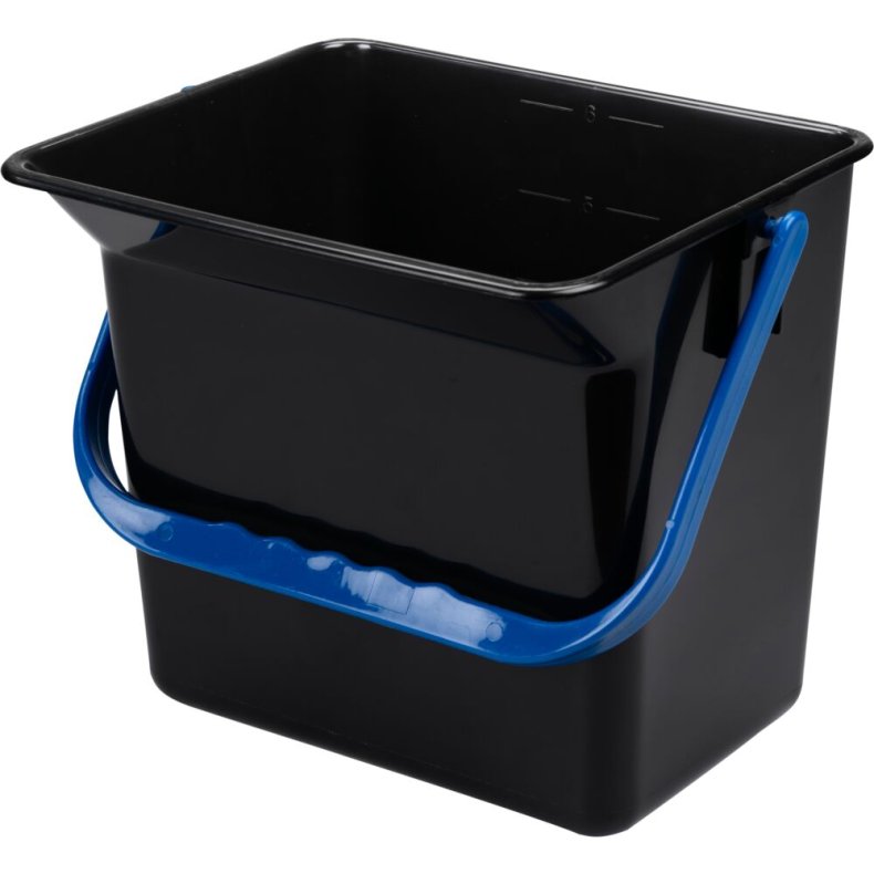 Inventarspand, 21x24x22cm, 6 l, sort, plast, med bl� hank