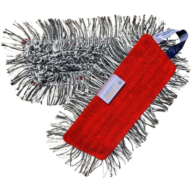 All-round Viscose moppe, gr�, polyester/viskose, 25 cm, med hook'n'loop