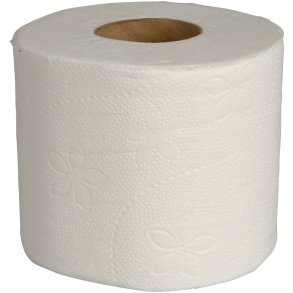 Toiletpapir, neutral, 2-lags, 44m x 9,5cm, �12cm, hvid, nyfiber