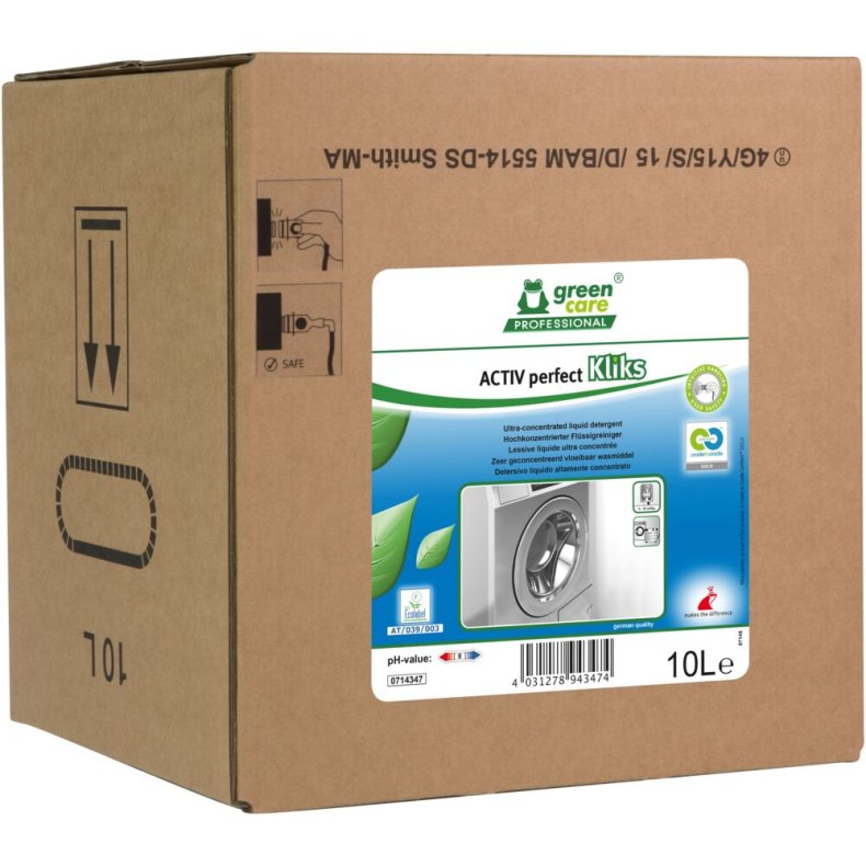 T�jvask, Green Care Professional ACTIV perfectKliks, 10 l, uden farve, med parfume