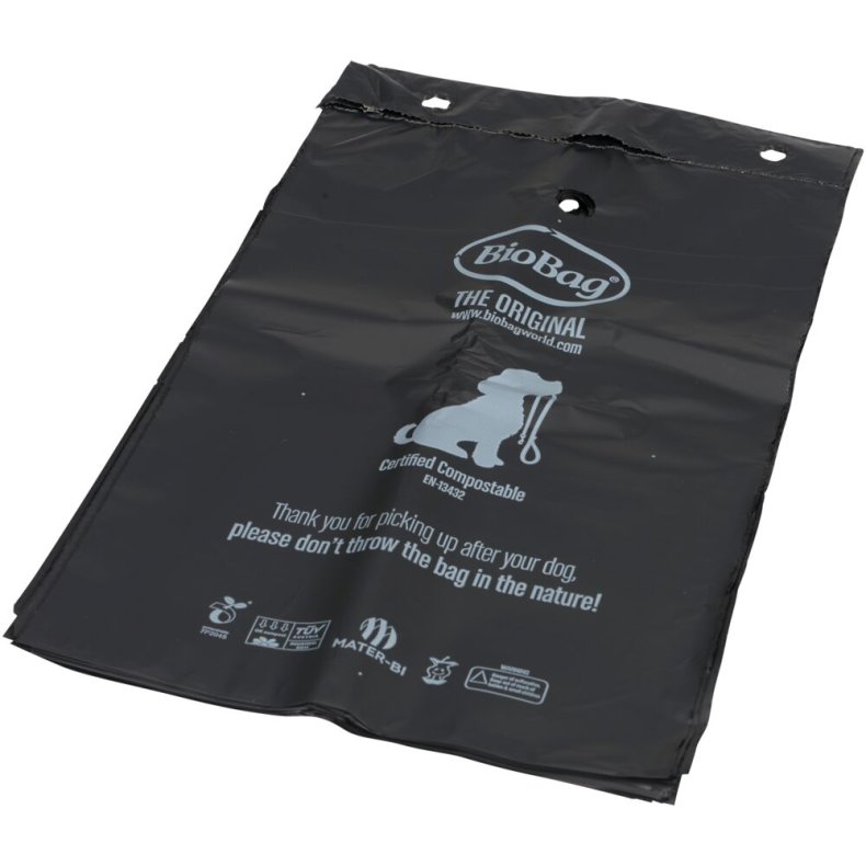 Hundepose, Bio, 3 l, sort, mater-bi, 20x30cm, p� blok