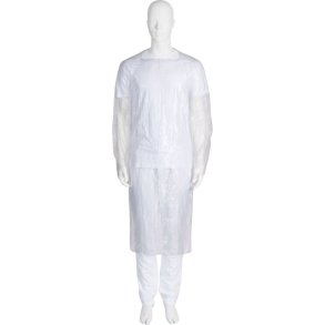 �rmeforkl�de, ABENA, 120x112cm, 30 micron, transparent, CPE, enkeltforpakket, usteril, engangs