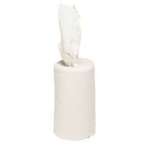 H�ndkl�derulle, neutral, 1-lags, Mini, 120m x 20cm, �13cm, hvid, genanvendt papir, uden hylse