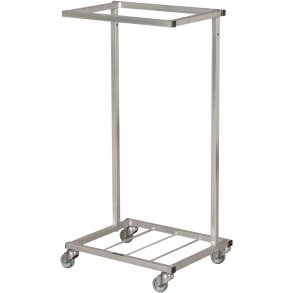 Affaldsstativ, Tina Trolleys, st�l, rustfrit st�l, 110 l, uden l�g, med 4 hjul *Denne vare tages ikke retur*