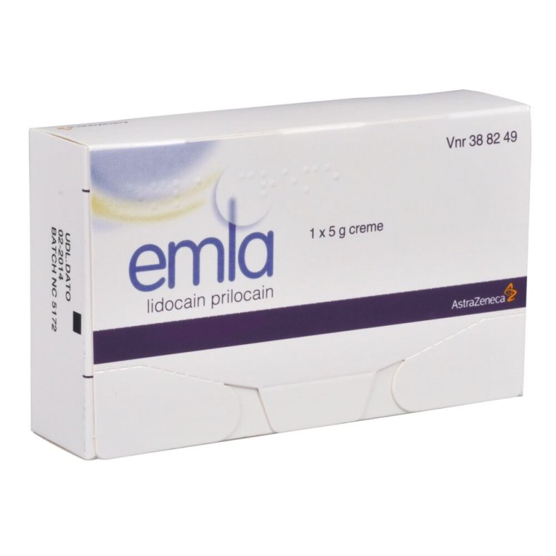 Creme, Emla, 1 tube af 5 g, 2 plastre