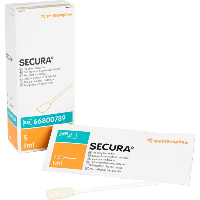 Hudbeskyttelse, Secura, pind, 1 ml, uden alkohol og parfume, latexfri, steril, engangs *Denne vare tages ikke retur*
