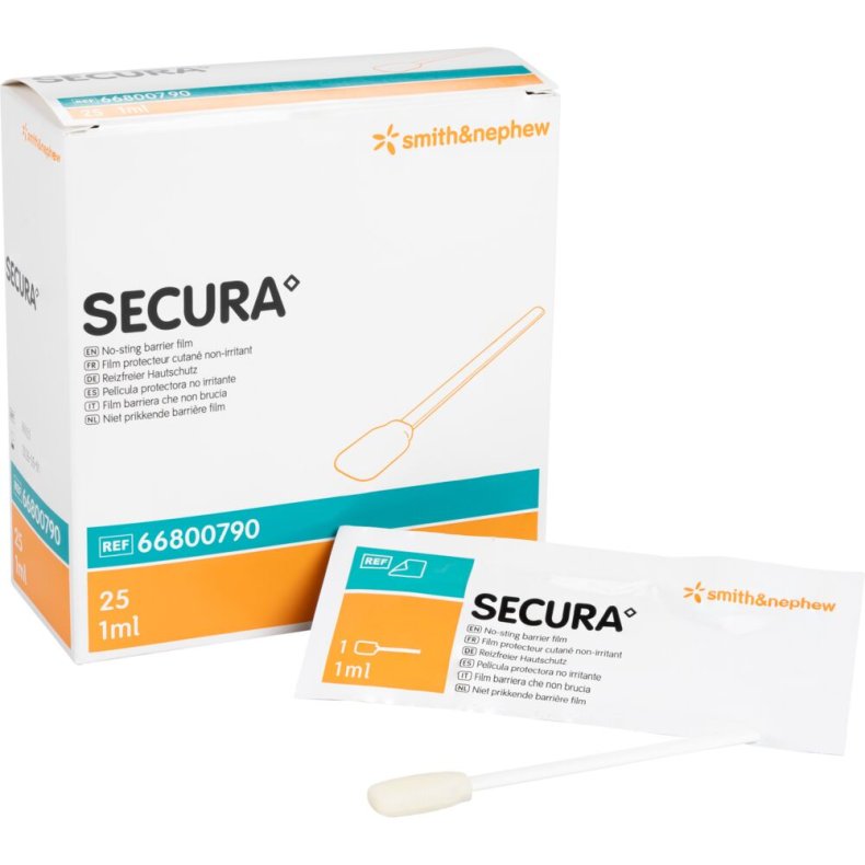 Hudbeskyttelse, Secura, pind, 1 ml, uden alkohol og parfume, latexfri, steril, engangs *Denne vare tages ikke retur*