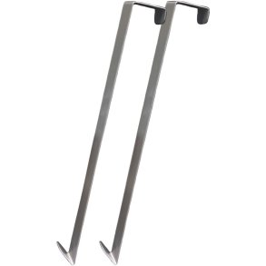 Kroge, st�l, galvaniseret st�l, til Door Caddy s�t af 2 stk.