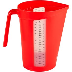 M�lekande, Vikan, 2 l, r�d, PP, med �ben hank *Denne vare tages ikke retur*