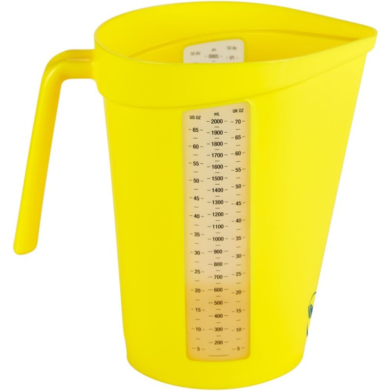 M�lekande, Vikan, 2 l, gul, PP, med �ben hank *Denne vare tages ikke retur*