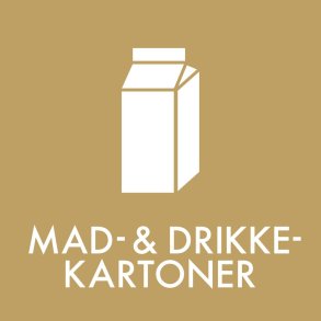 Piktogram, 12x12cm, brun, folie, til mad- og drikkekartoner, selvkl�bende
