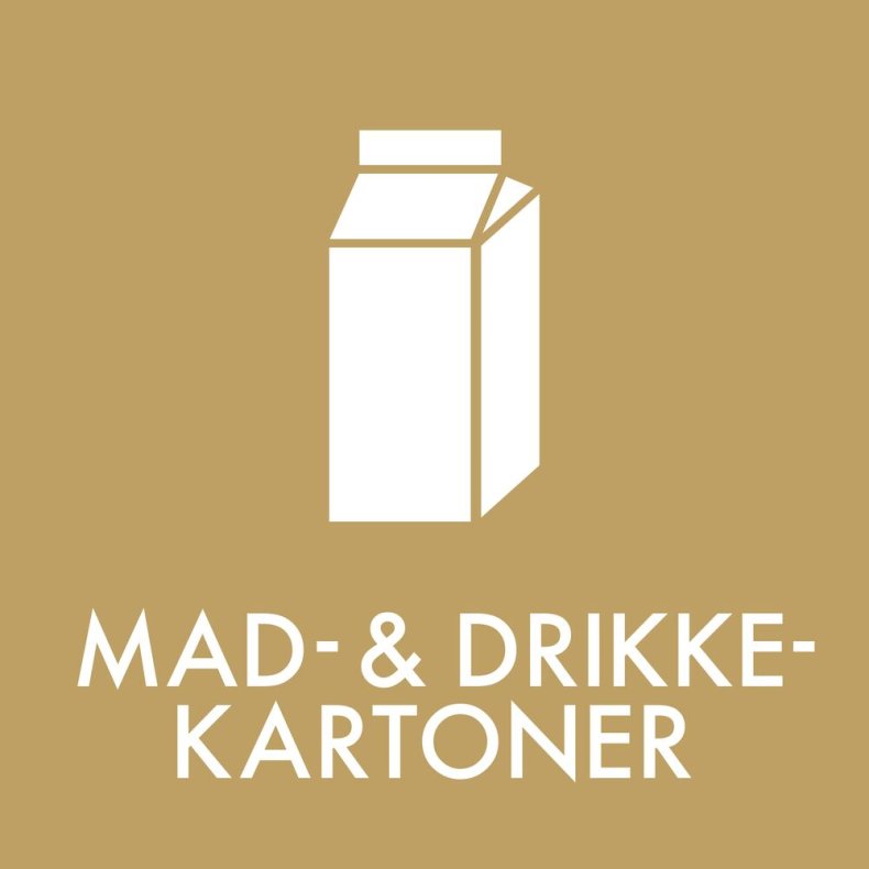 Piktogram, 12x12cm, brun, folie, til mad- og drikkekartoner, selvkl�bende