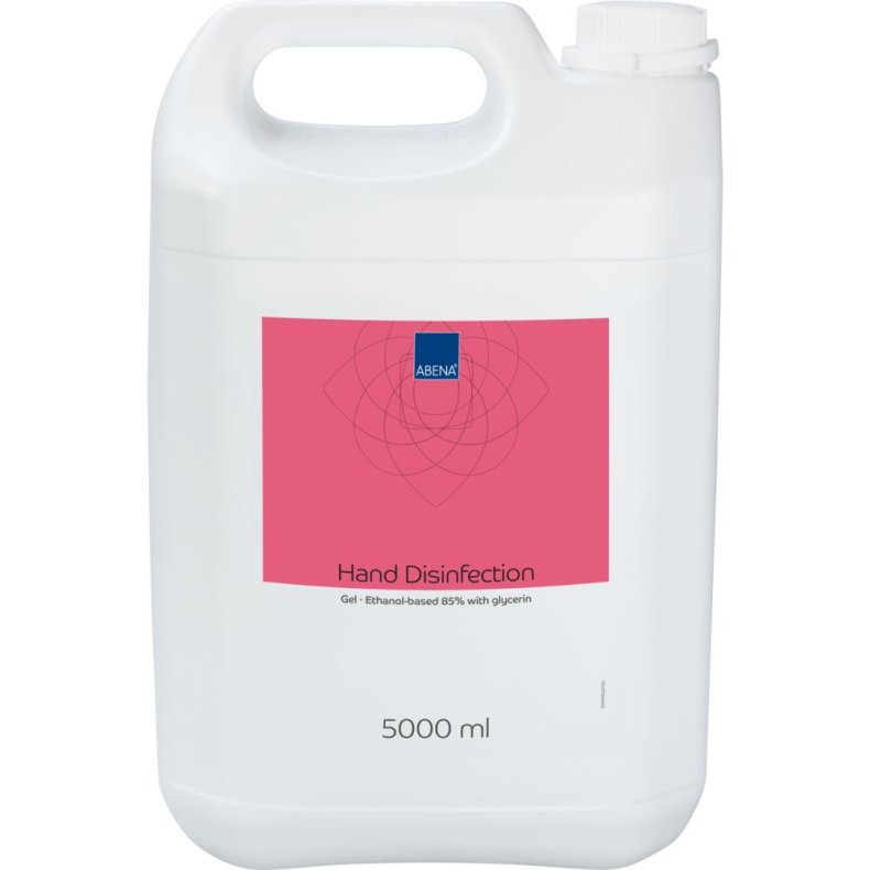 H�nddesinfektionsgel, ABENA, 5000 ml, 85% ethanol, dunk uden pumpe