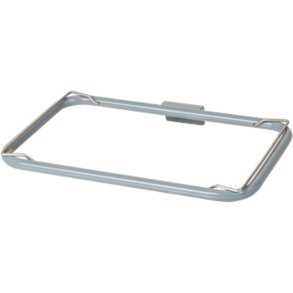 Poseholder, Tina Trolleys Exclusive, 470x320x65mm, gr�, pulverlakeret st�l, med hold, vandret, til 110 ltr. pose *Denne vare tages ikke retur*