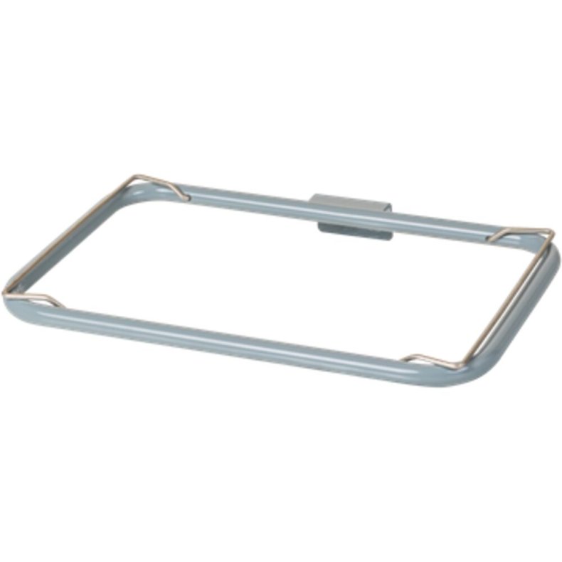 Poseholder, Tina Trolleys Exclusive, 470x320x65mm, gr�, pulverlakeret st�l, med hold, vandret, til 110 ltr. pose *Denne vare tages ikke retur*