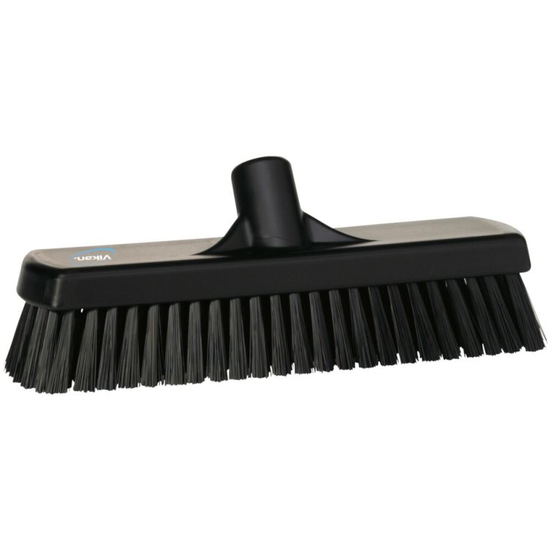 Gulv- og v�gvaskeb�rste, Vikan, 30,5x8,5x11cm, sort, polyester/PP/rustfrit st�l, 30,5 cm, stiv *Denne vare tages ikke retur*