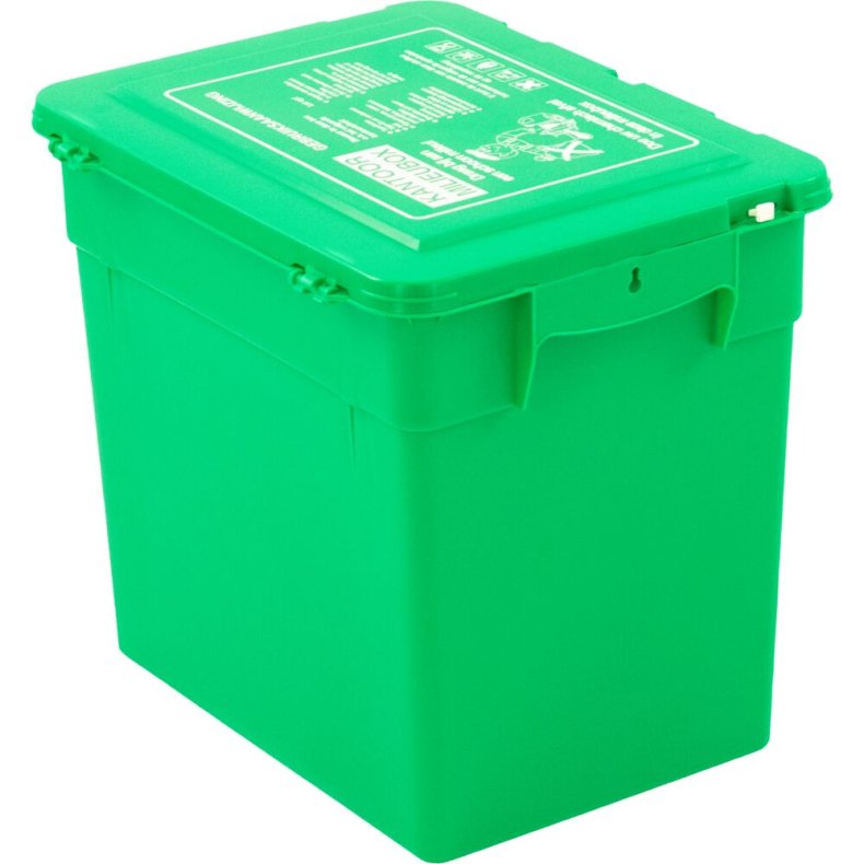 Affaldsspand, V-Part, gr�n, plast, 30 l, med l�g og hank