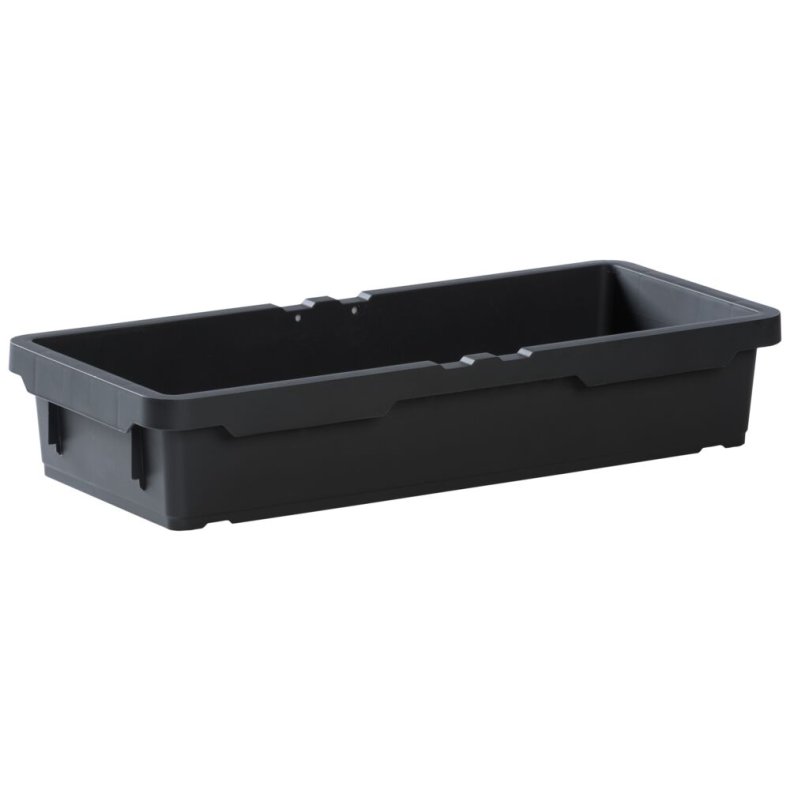 Plastbakke, Vileda, 22,2x10,2x23,8cm, sort, genanvendt plast, helbakke, til opbevaring *Denne vare tages ikke retur*